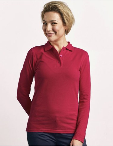 PRM-4605-Womens Heavy Polo Long Sleeve